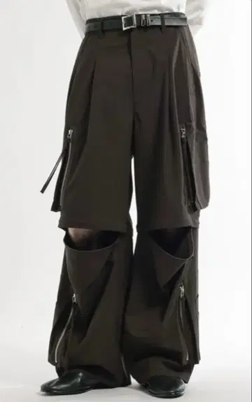 CLEAR TEXTURE ZIP 카고 (HARE)