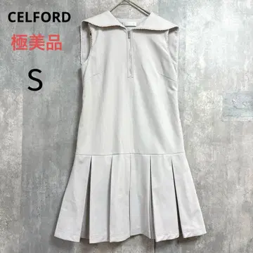 극미품 CELFORD 셀포드 세일러 카라 원피스 인기 라이트 그레이 S