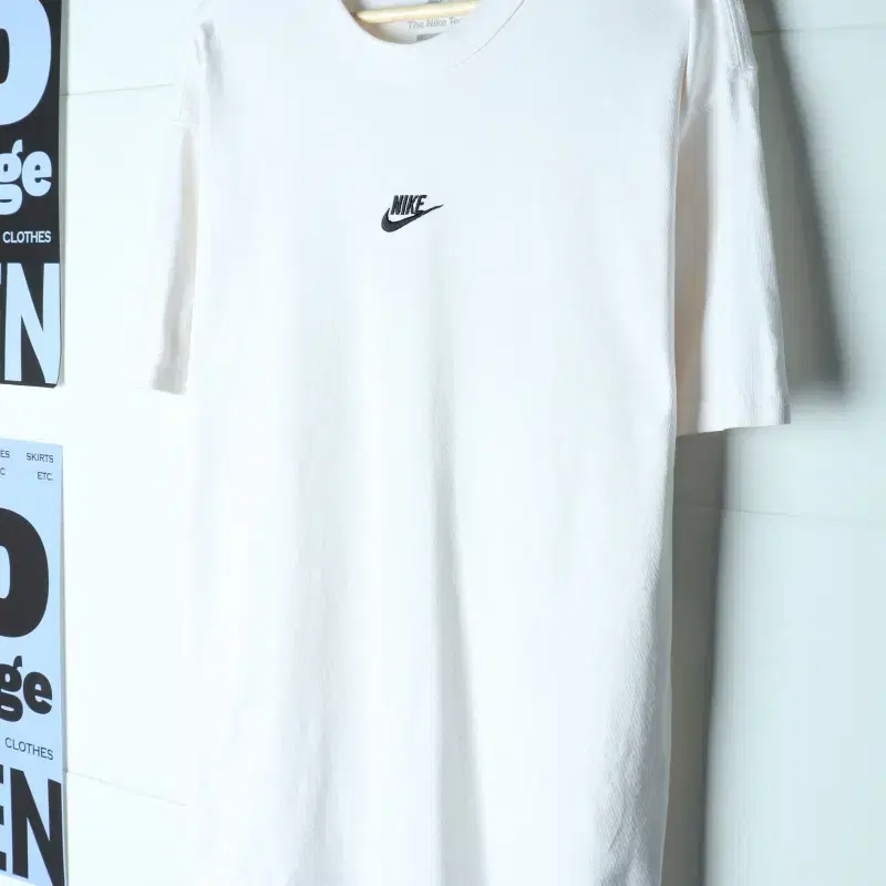 (L-XL) 나이키 반팔 티셔츠 센터로고 화이트 헤비 올드스툴-H35727
