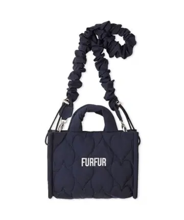 새상품급 FURFUR 하트 퀼팅 백 네이비 ZOZO 한정 컬러