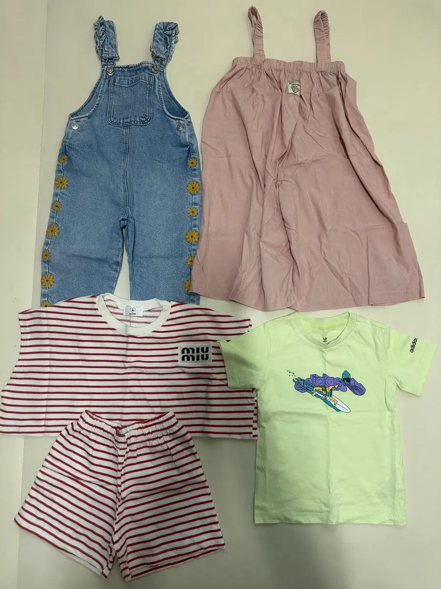 Zara 데님 멜빵바지 외 아동의류 세트