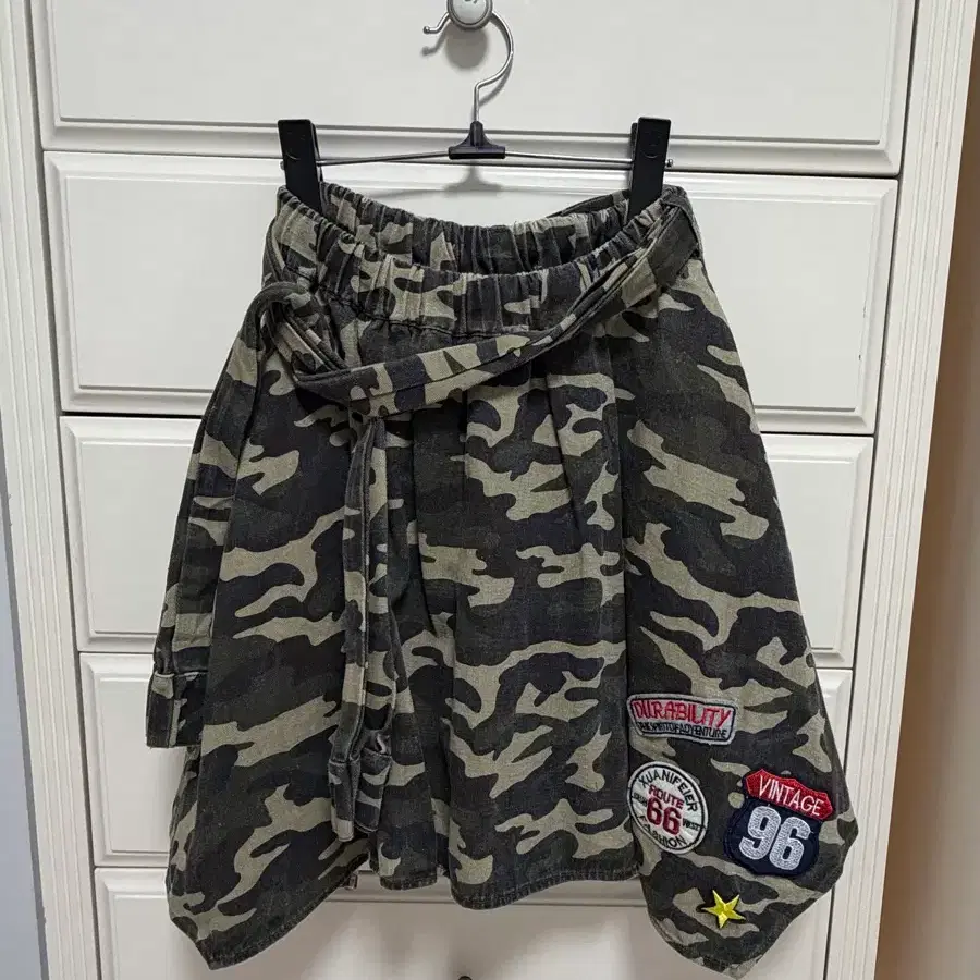 id vintage 카모 와팬 스커트