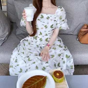 체스티 택 포함 미사용 자카드 원피스