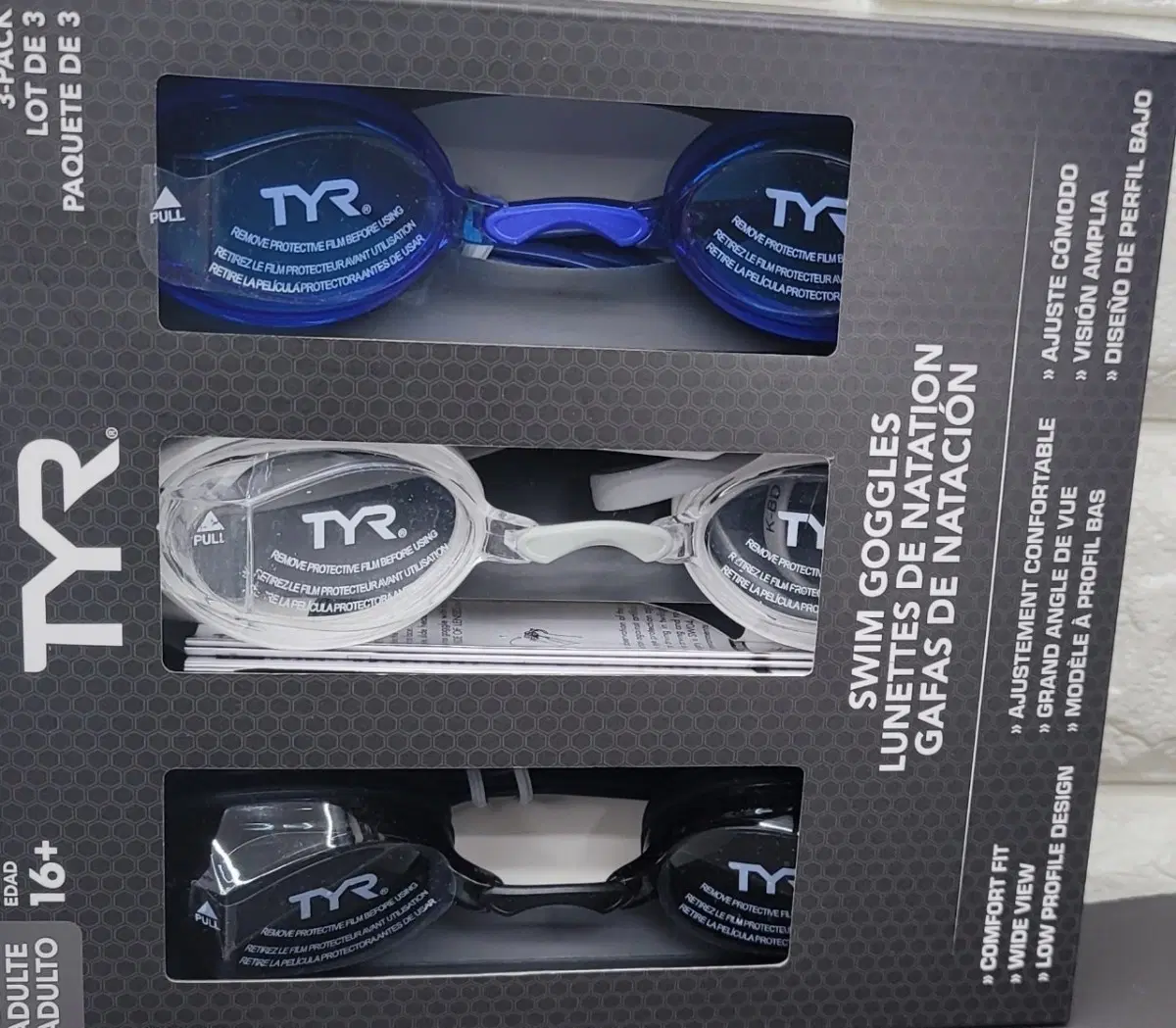 TYR 수경 3개 세트