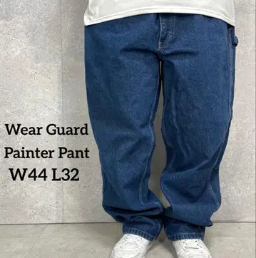 WEAR GUARD 페인터 팬츠 블루 데님 청바지 W44 L32