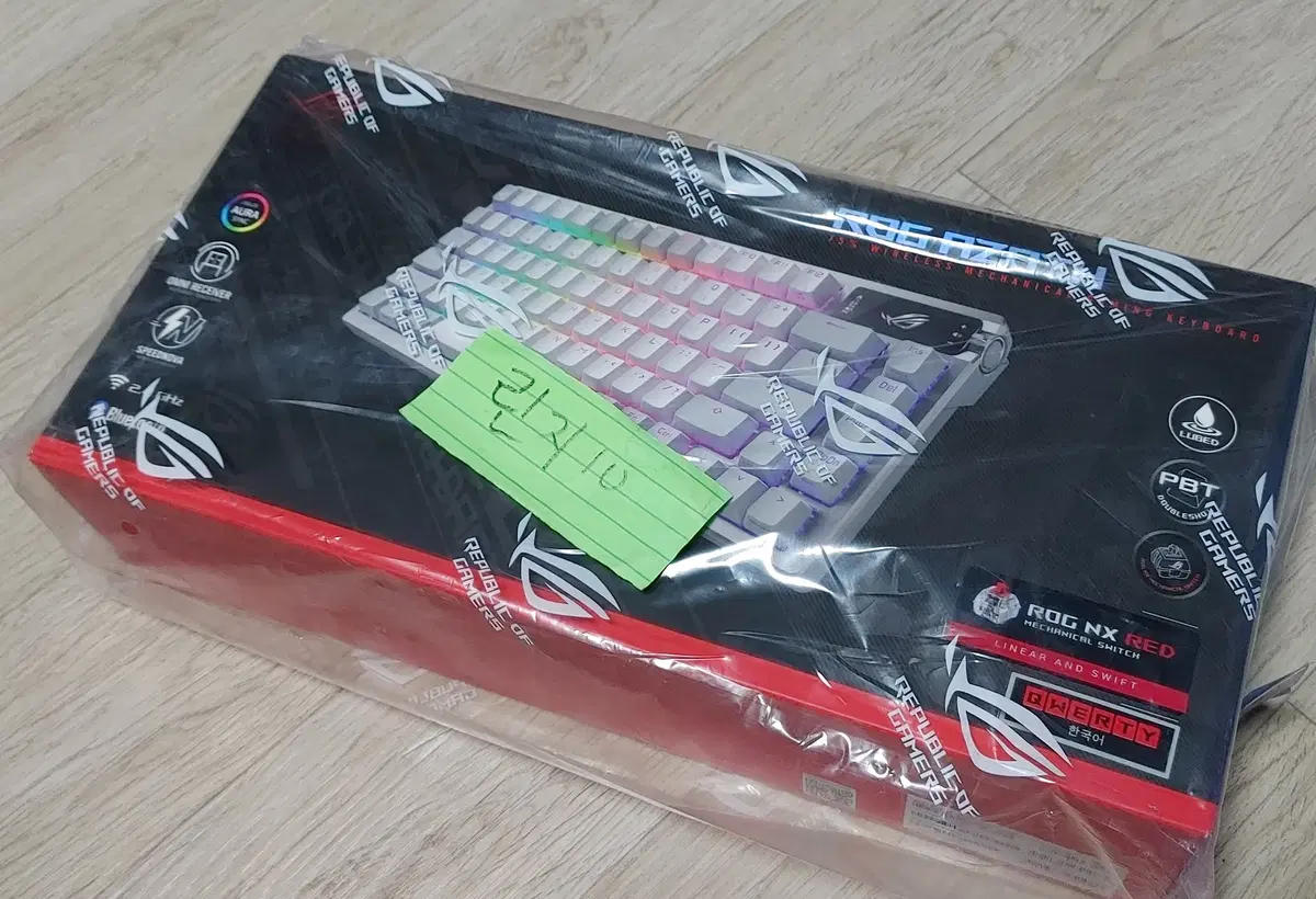 ASUS ROG AZOTH WHITE PBT 유무선 기계식 키보드 (화이트) 미개봉 팝니다