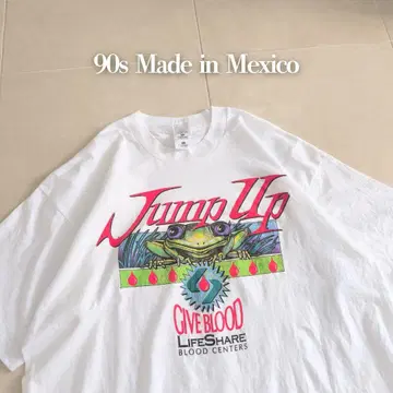 90s 멕시코제 개구리 애니멀 T셔츠 싱글스티치