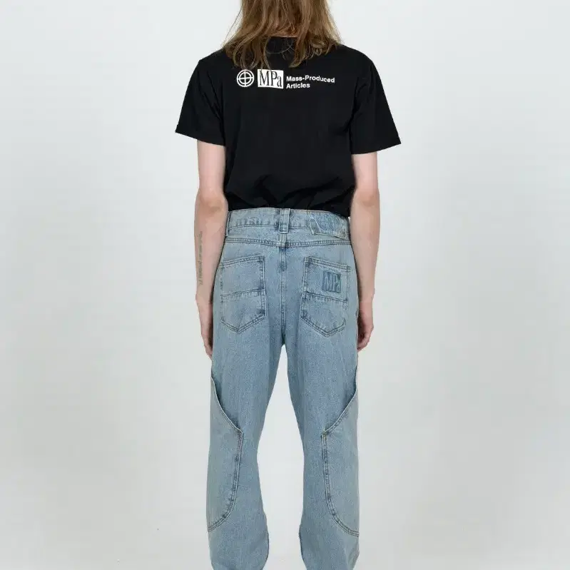 플라스틱프로덕트 MPa CALF POCKET PANTS (STEEL BLUE)