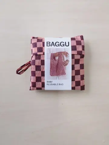 [ BAGGU BABY ] 새상품 미사용 / 체커 핑크 브라운