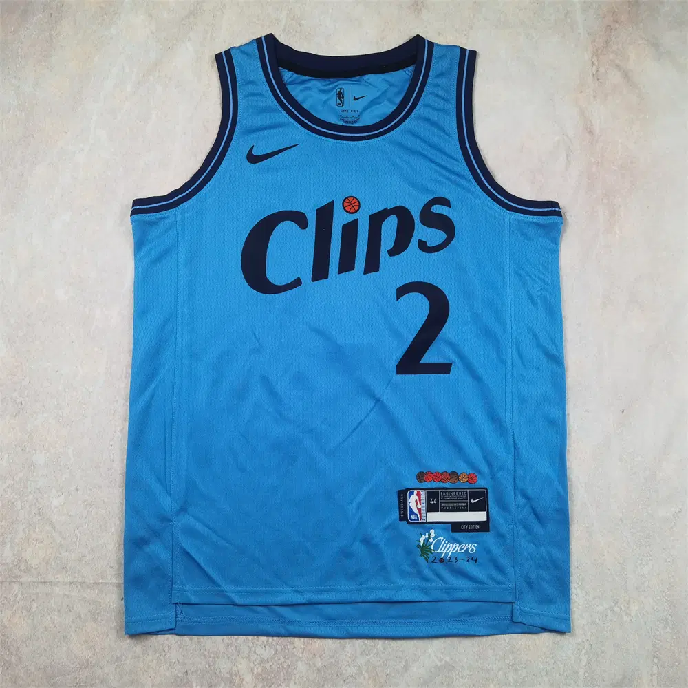 NBA 농구복 클리퍼스 2호 레너드 뉴블루 S-XXL
