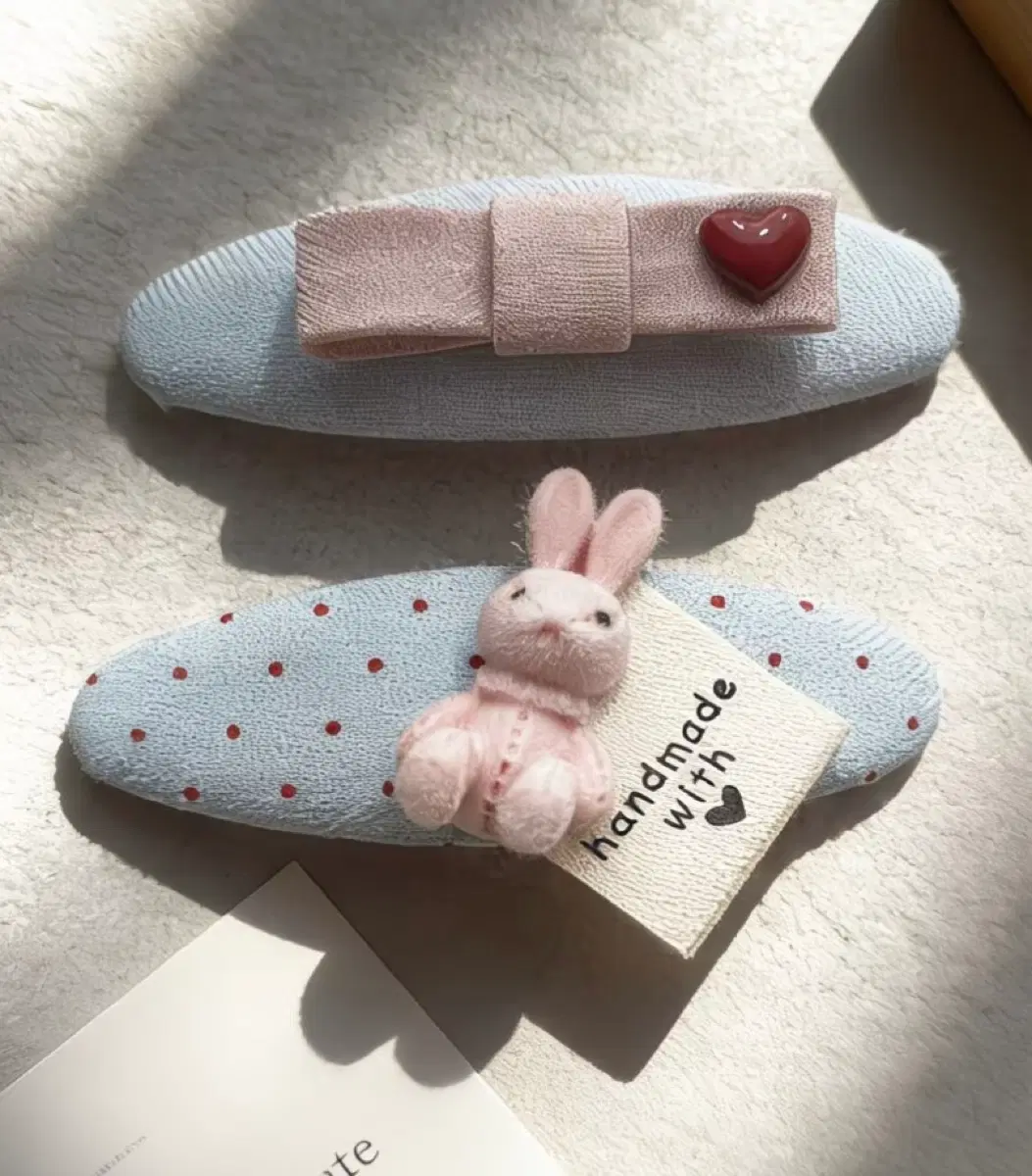 아기 토끼 헤어핀 세트
