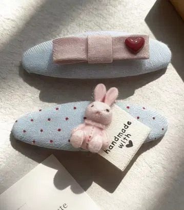 아기 토끼 헤어핀 세트