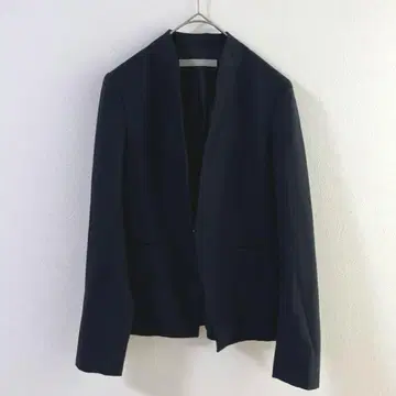 5287 띠어리 럭스 노카라 자켓 수트 포멀 32 네이비 컬러