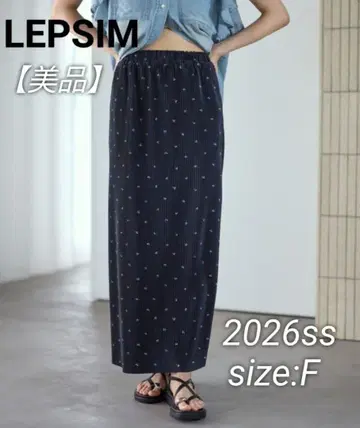 [새상품급] LEPSIM [셀프 컷 가능] 플리츠 스커트 미니 꽃무늬 F