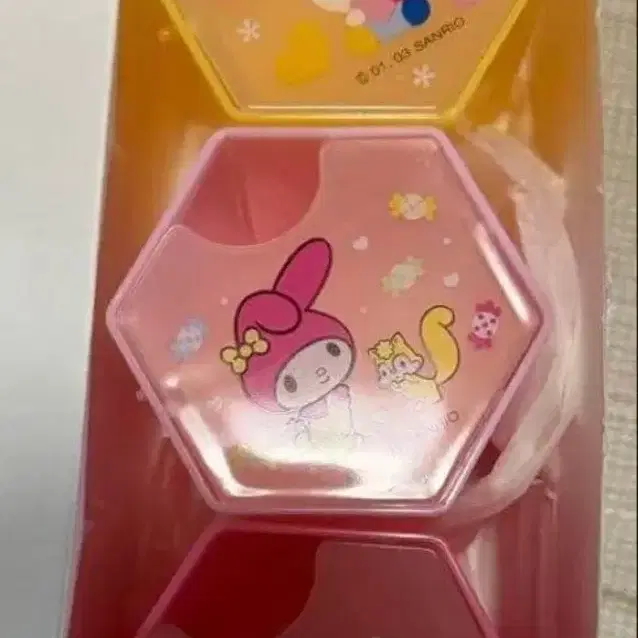산리오 레트로 고전 키티 마이멜로디 우사하나 육각 수납함 3종 세트