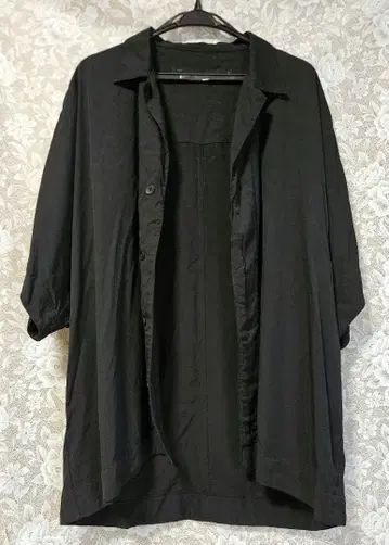 JULIUS 셔츠 블랙 프레폴 _7 블랙 칠분 블랙 반팔