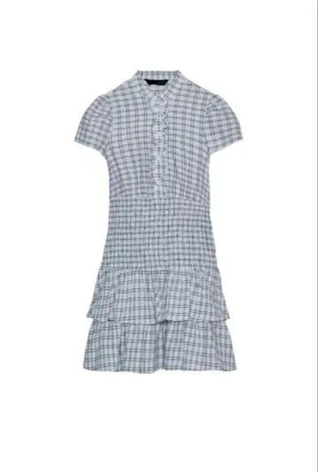 ZARA 프릴 체크 무늬 숏 원피스 XS