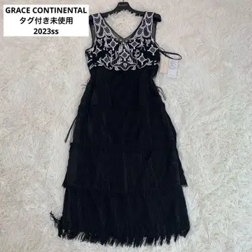 택 포함 GRACE CONTINENTAL [ 23ss/자수 비쥬 원피스 ]