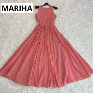 MARIHA [여름 레이디 드레스/롱 원피스] 코랄 핑크 맥시 길이