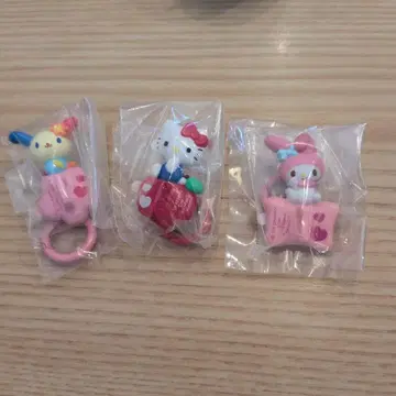 산리오 키링 행거 3종 키티 마이멜로디 우사하나 가챠