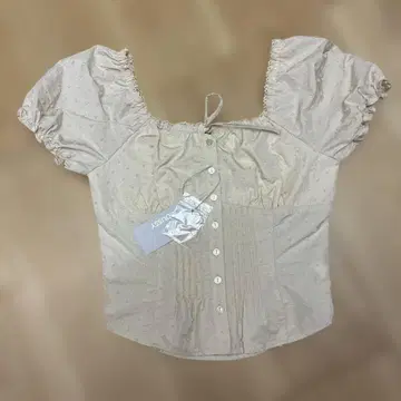 MOUSSY 반팔 퍼프 슬리브 블라우스