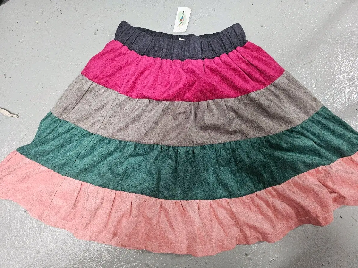 아동 컬러 블록 캉캉치마 13호 120 새상품