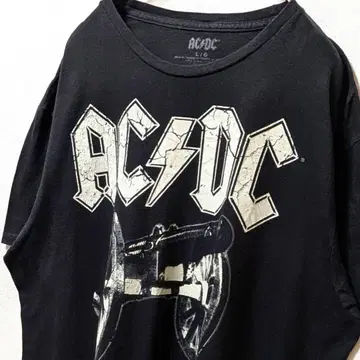 ACDC 빅 로고 티셔츠 블랙 L 구제 의류