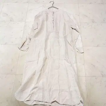 fog linen work 긴팔 셔츠 원피스 밴드 카라