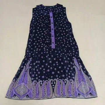 ANNA SUI 새상품급 슬리브리스 원피스 실크 100%