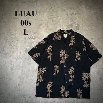 00s [ LUAU ] 루아우 ( L ) 실크 알로하 셔츠*오픈 카라 셔츠*오픈 카라