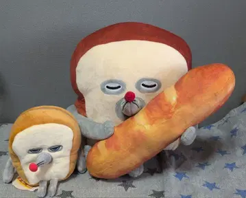 새상품급 제일복권 빵도둑 A상 사랑스러운 빵 봉제인형 파우치 세트