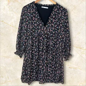 ZARA 자라 미니 꽃무늬 원피스 EUR L