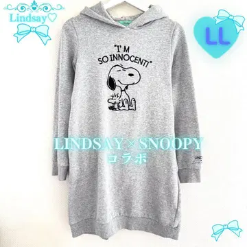 Lindsay 후드티 원피스 콜라보 스누피 속기모 LL
