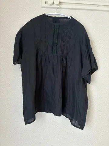 늑대와 올빼미 늑대와 파도에 떠다니는 문라이트 린넨 블라우스