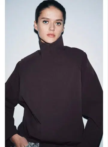ZARA 자라 오버 사이즈 하이넥 롱 슬리브 봄버 자켓
