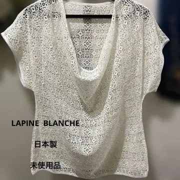 LAPINE BLANCHE 레이스 반팔 화이트 미사용품