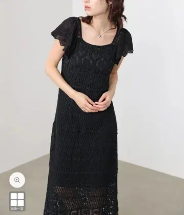 미사용 새상품 Bab 도킹 슬리브 크로셰 원피스 원피스