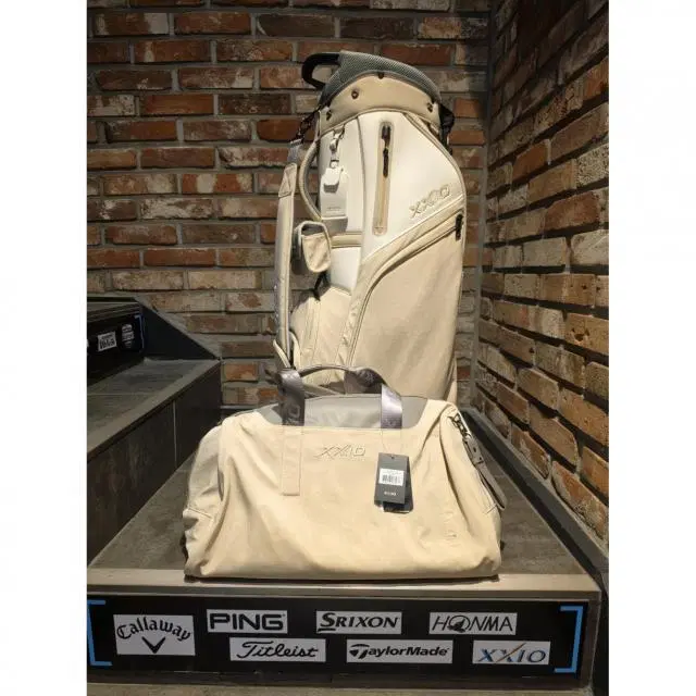 던롭정품 젝시오 여성 경량 골프백 (캐디백 보스톤백) 세트 BEIGE