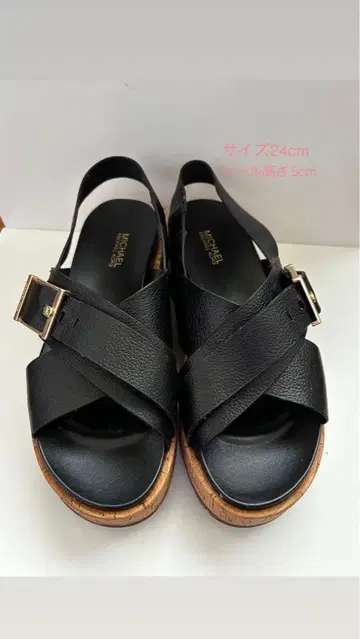 MICHAEL KORS 샌들 블랙 24cm
