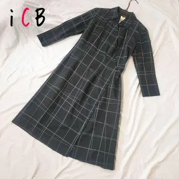 ICB 체크 무늬 셔츠 원피스