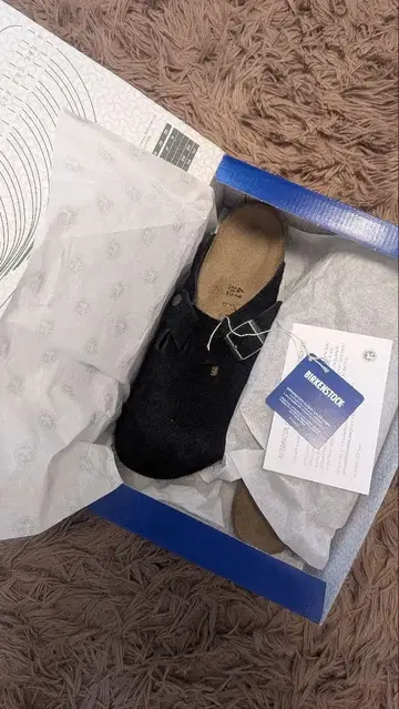 BIRKENSTOCK Boston 스웨이드 블랙 41