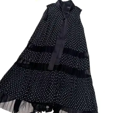 74 JILL STUART 질스튜어트 플리츠 롱 원피스 블랙