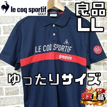 [ 선착순 ] 르꼬끄골프 남성용 반팔 피케 셔츠 LL 네이비/네이비