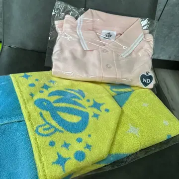 나니와단시 ND5 피케 셔츠 & 후드 부착 스포츠 타월 2종 세트