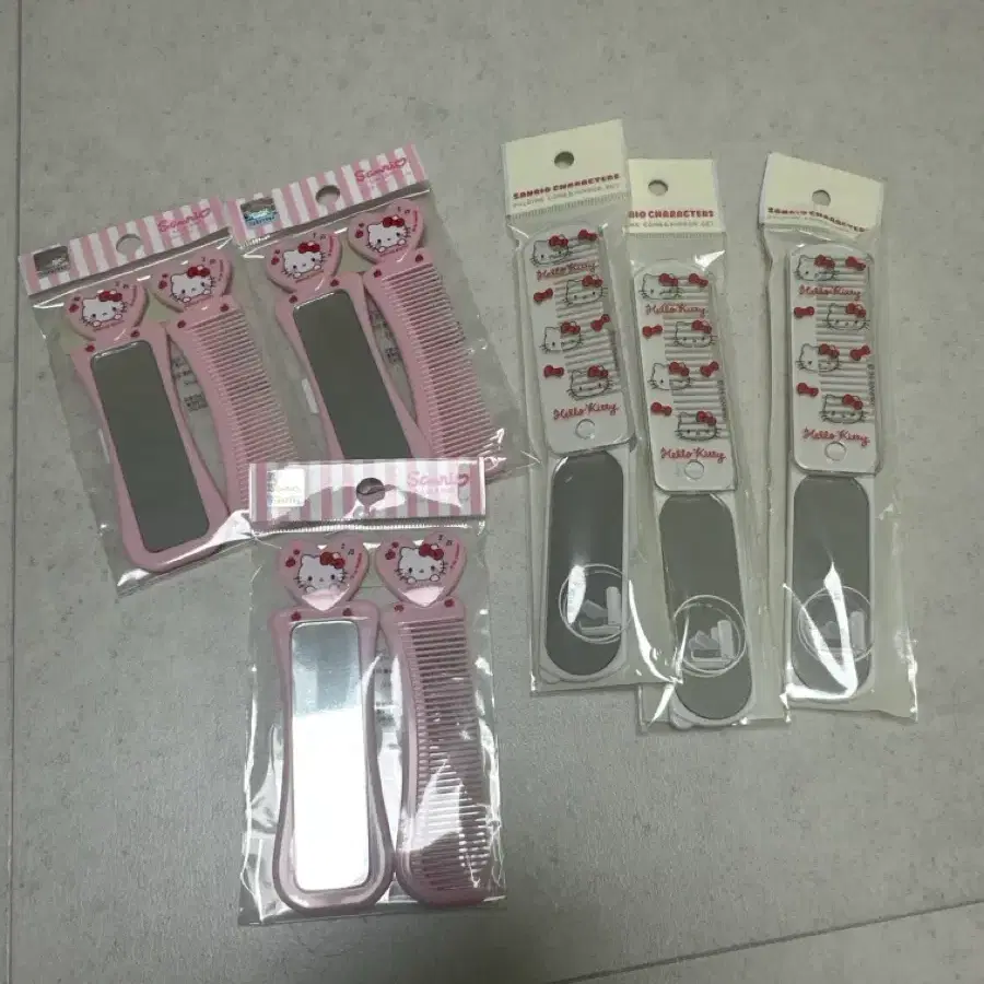 키티 빗거울 세트