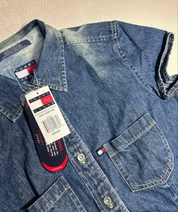 TOMMY JEANS 데님 셔츠 반팔 택 포함 새상품