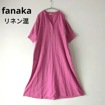 fanaka 파나카 세탁 가능한 코튼 린넨 셔츠 원피스 핑크 인도산