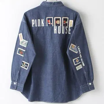 PINK HOUSE 백 로고 & 네임 셔츠 블라우스