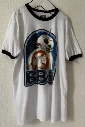 스타 워즈 BB-8 링거 티셔츠 화이트 블랙 S MAD ENGINE 공식