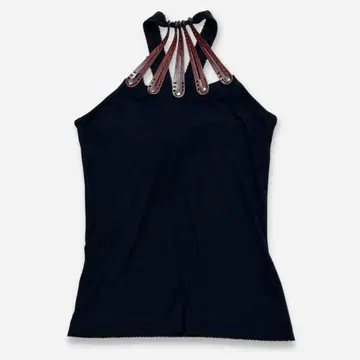 Jean Paul GAULTIER FEMME 홀터넥 탑 가죽
